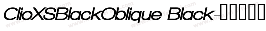 ClioXSBlackOblique Black字体转换